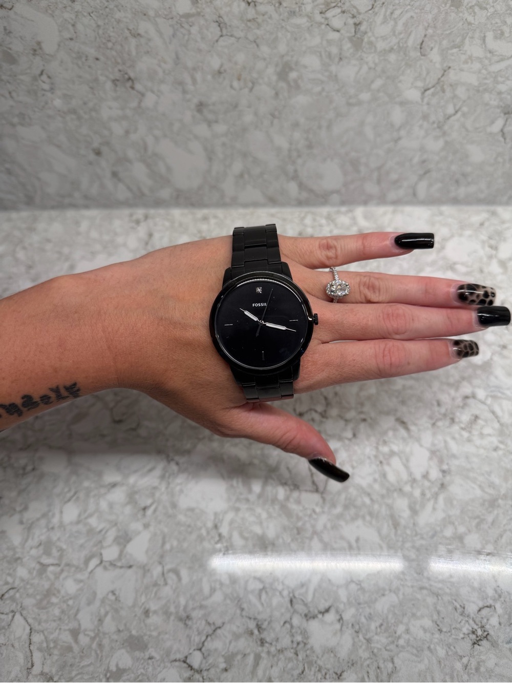 Fossil Men's All-Black Stainless Steel Watch